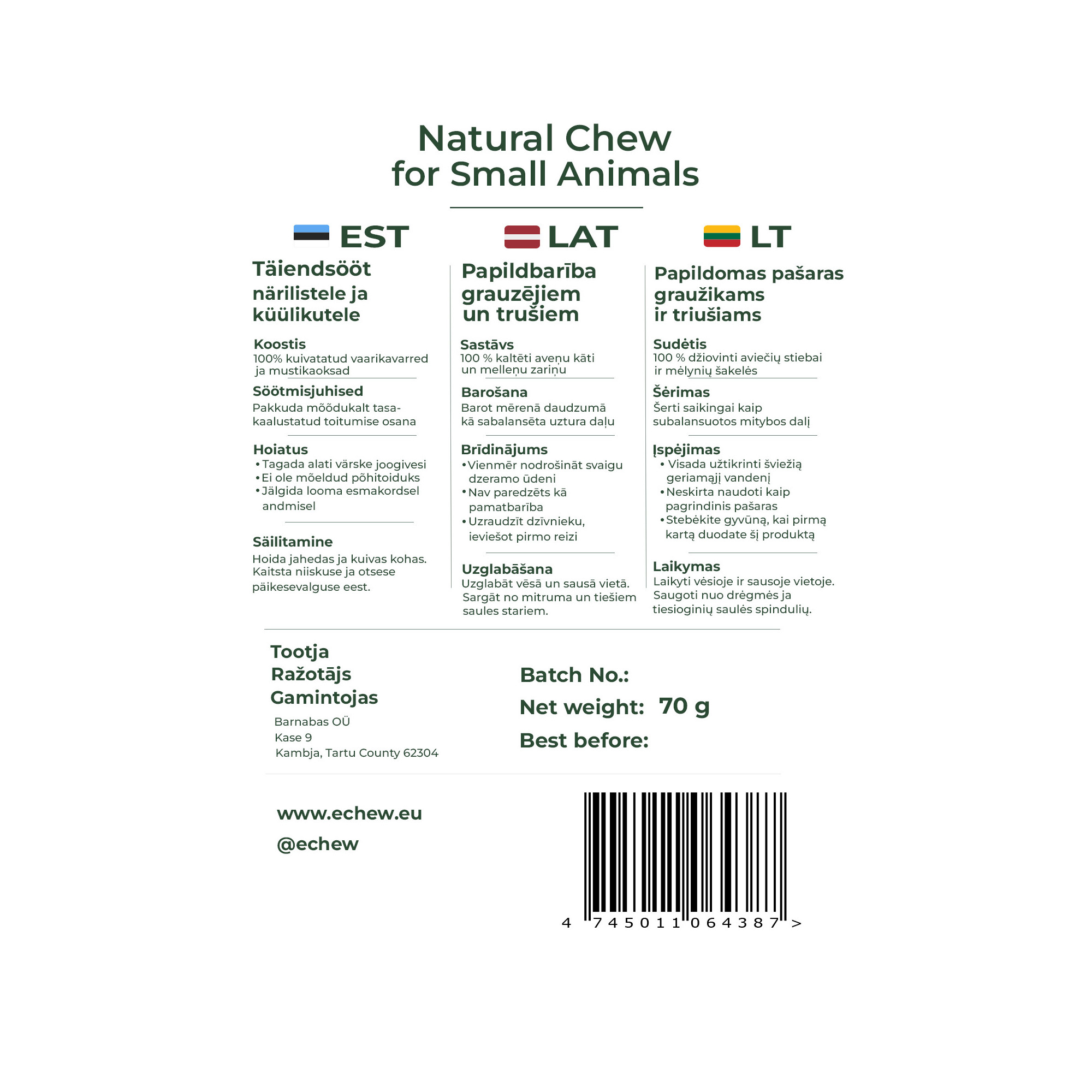 Forest Mix Chew Sticks